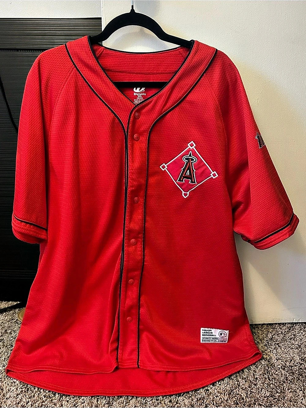 Angels Baseball Red Baseball Jersey Like New